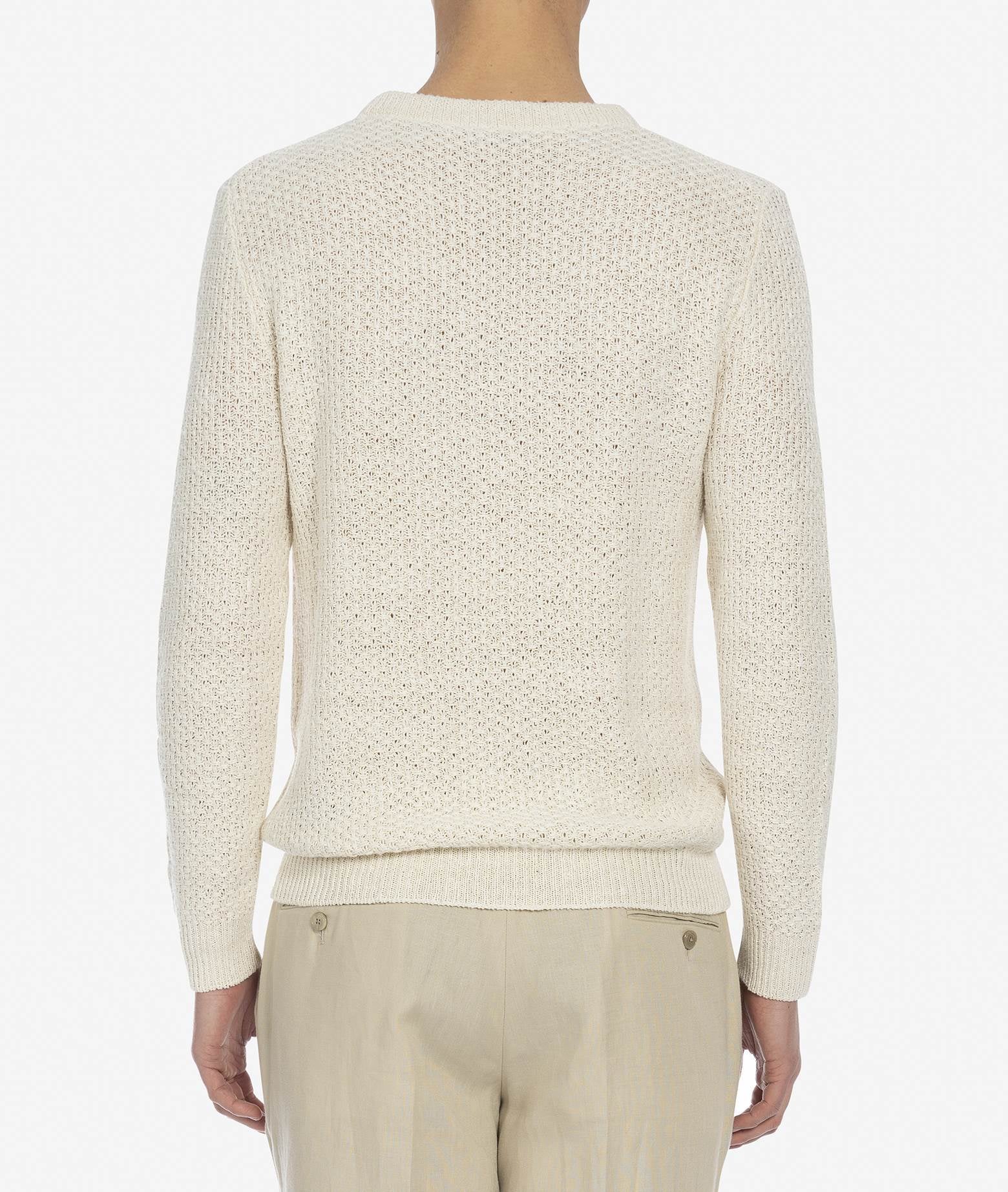 Wool And Silk Sweater Janeiro Ivory Maglieria Dis/lav Pesante