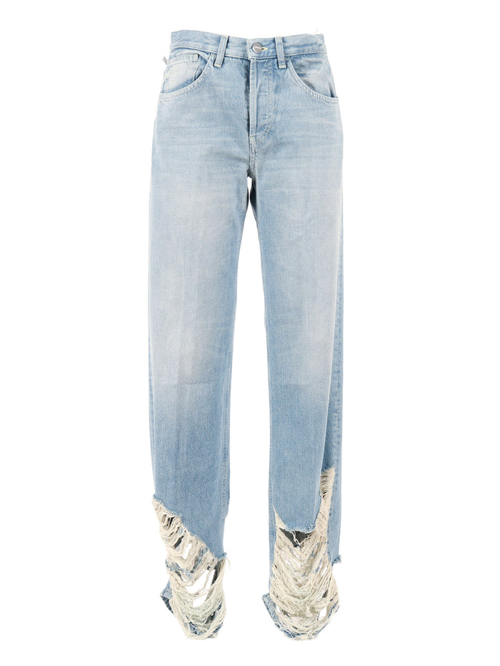 JACKLYN PANTS Blue Cotton Jean
