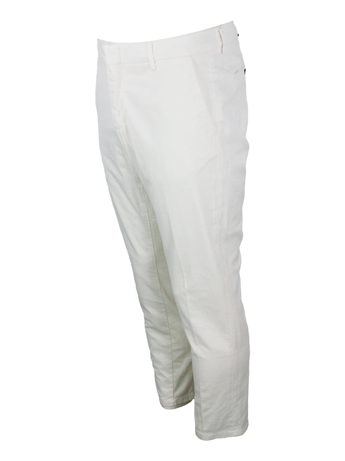 Eleventy Trousers White 88co 10se