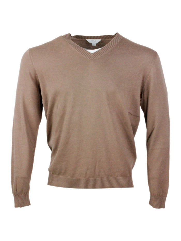 Malo Sweaters White 100co