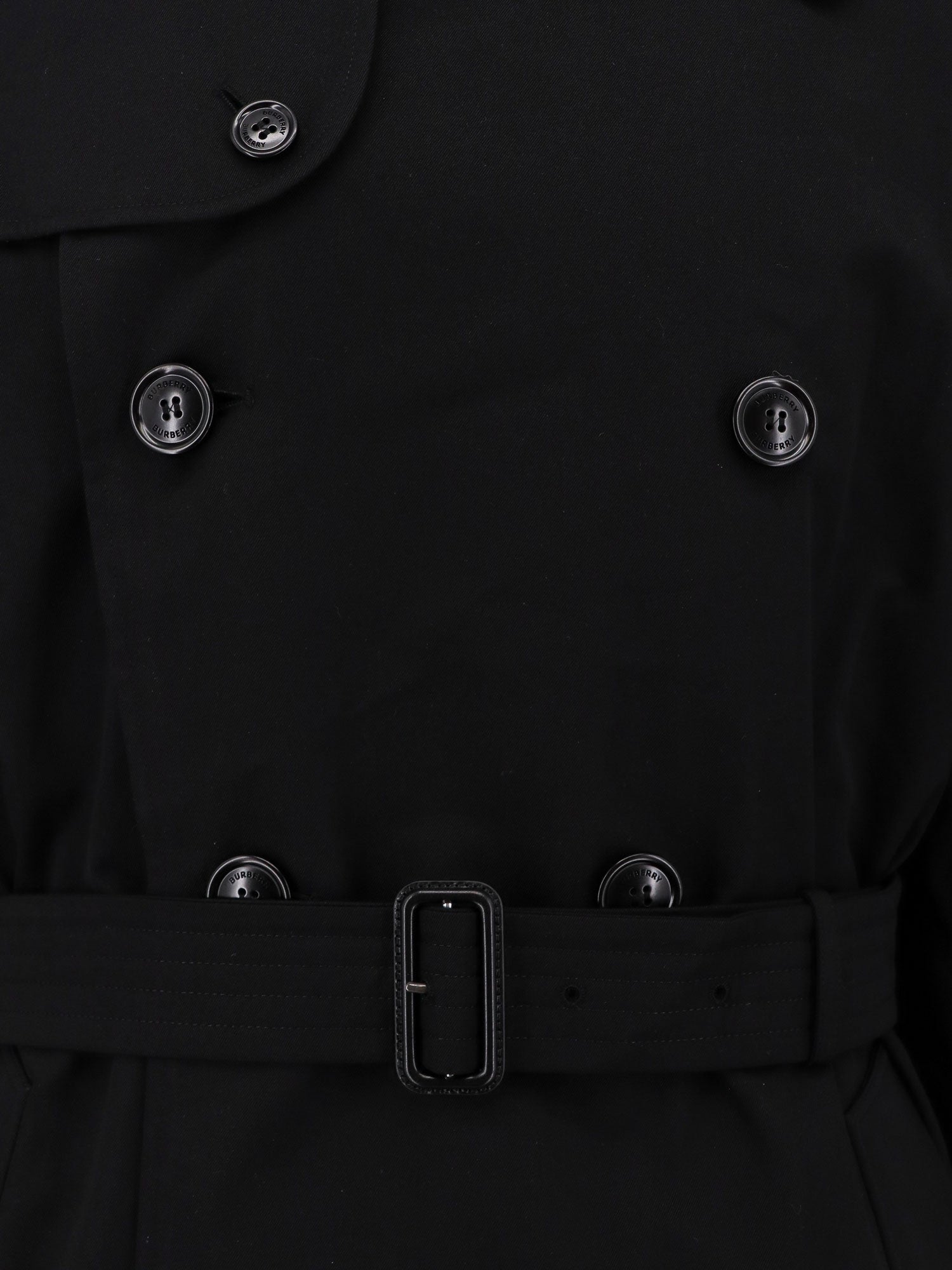 Burberry Coats Black Cotone