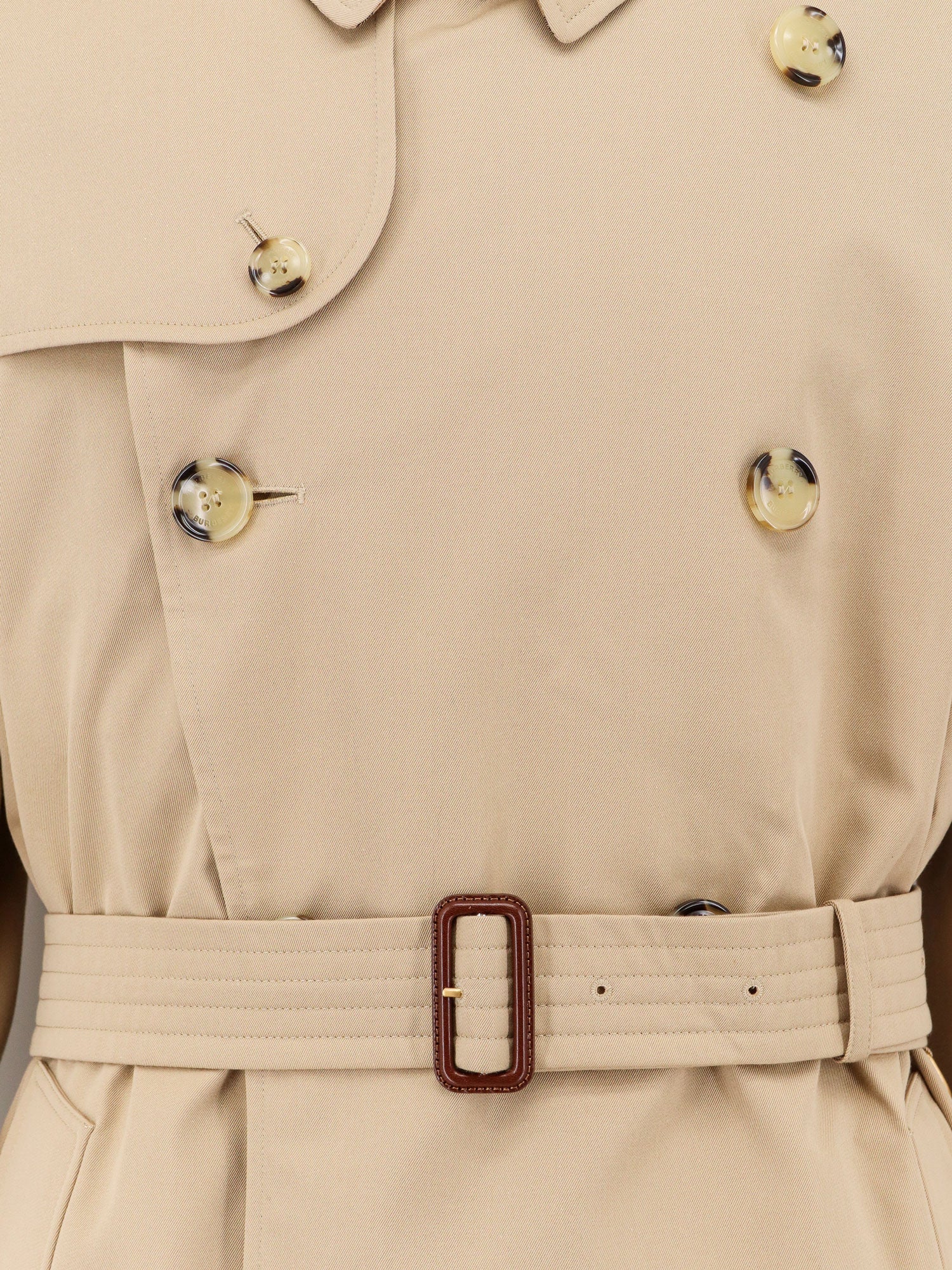 Burberry Coats Beige Cotone