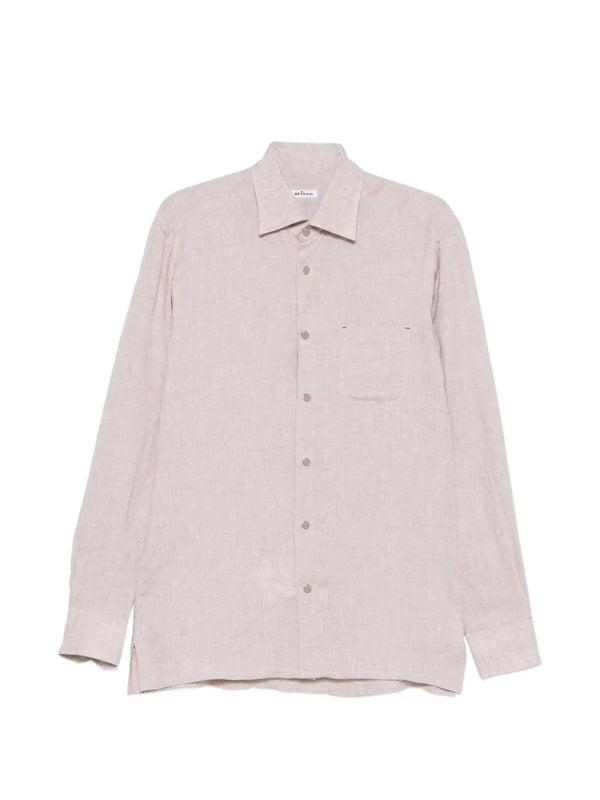 Kiton Linen 100% shirt in beige