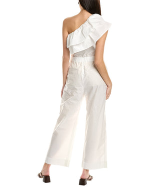 Brunello Cucinelli Womens Off White Wide Leg Trousers Beige