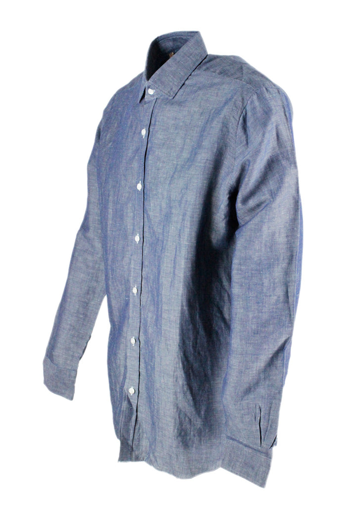 Barba Napoli Shirts Denim 51li 49co