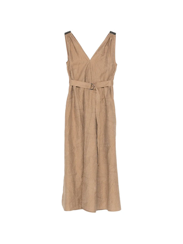 Brunello Cucinelli Cotton 82% dress in beige