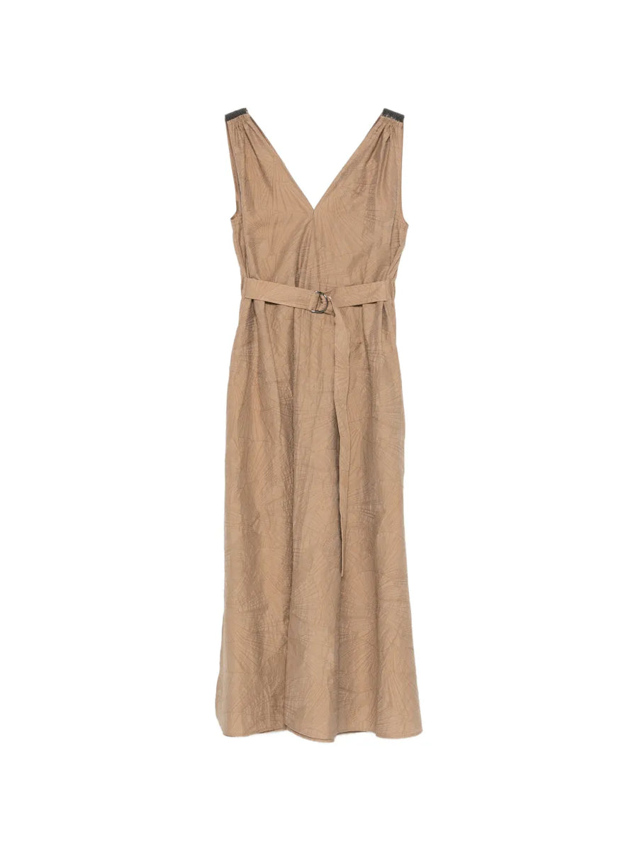 Brunello Cucinelli Cotton 82% dress in beige