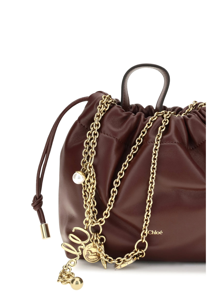Shoulder Bag Icons Mini Bordeaux Leather Calf