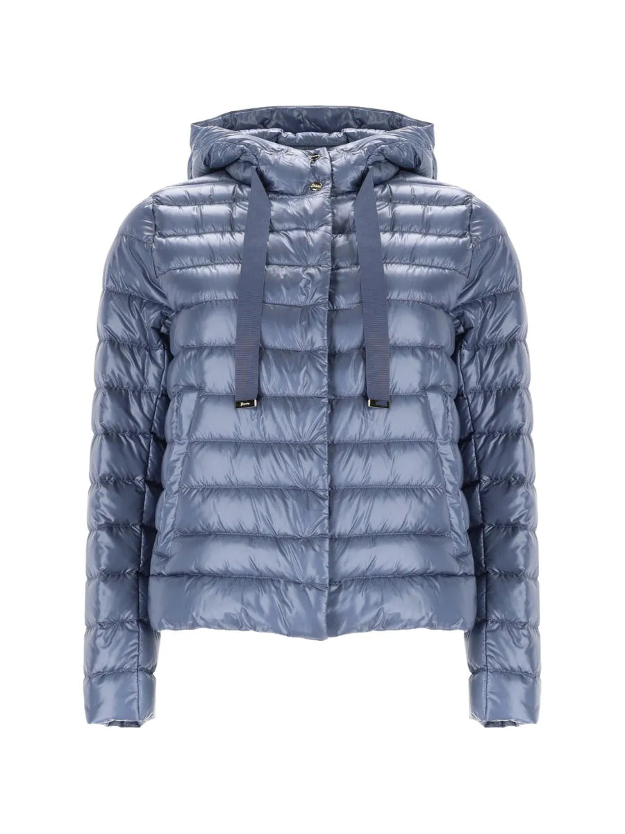 Herno Outer: Polyamide 100% down jacket in blue