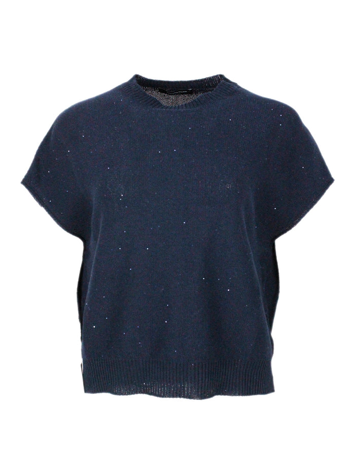 Fabiana Filippi Sweaters Blue 61co 38li 1pl