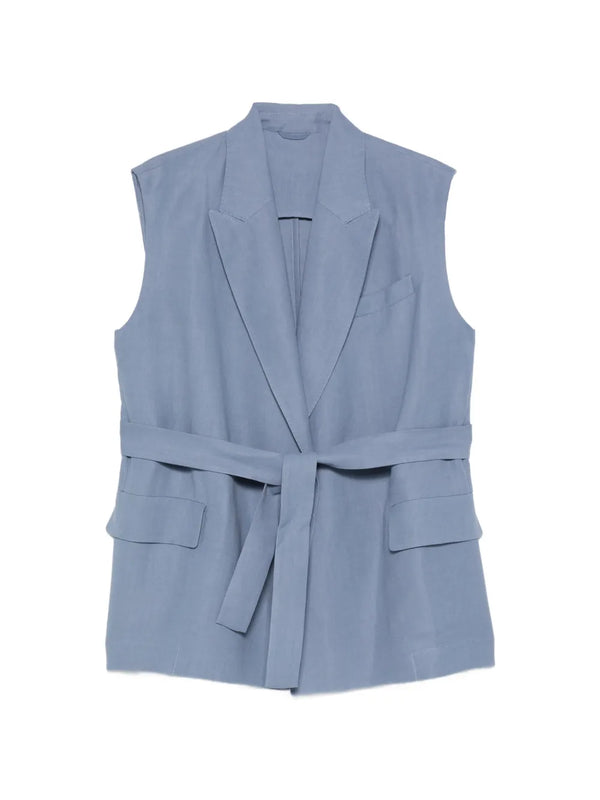 Brunello Cucinelli Outer: Viscose 72% gilet in blue