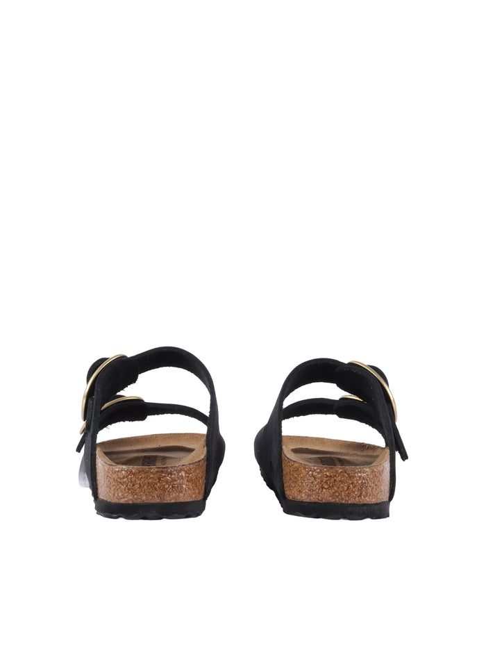 Arizona Big Buckle black, Nubuck Leather Sole In Eva Sandal