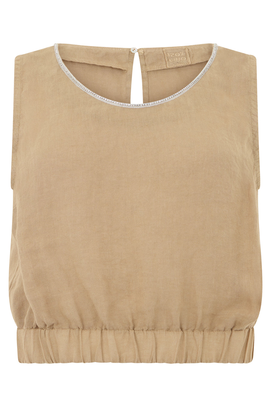 Linen Crop Top Savana Blouses