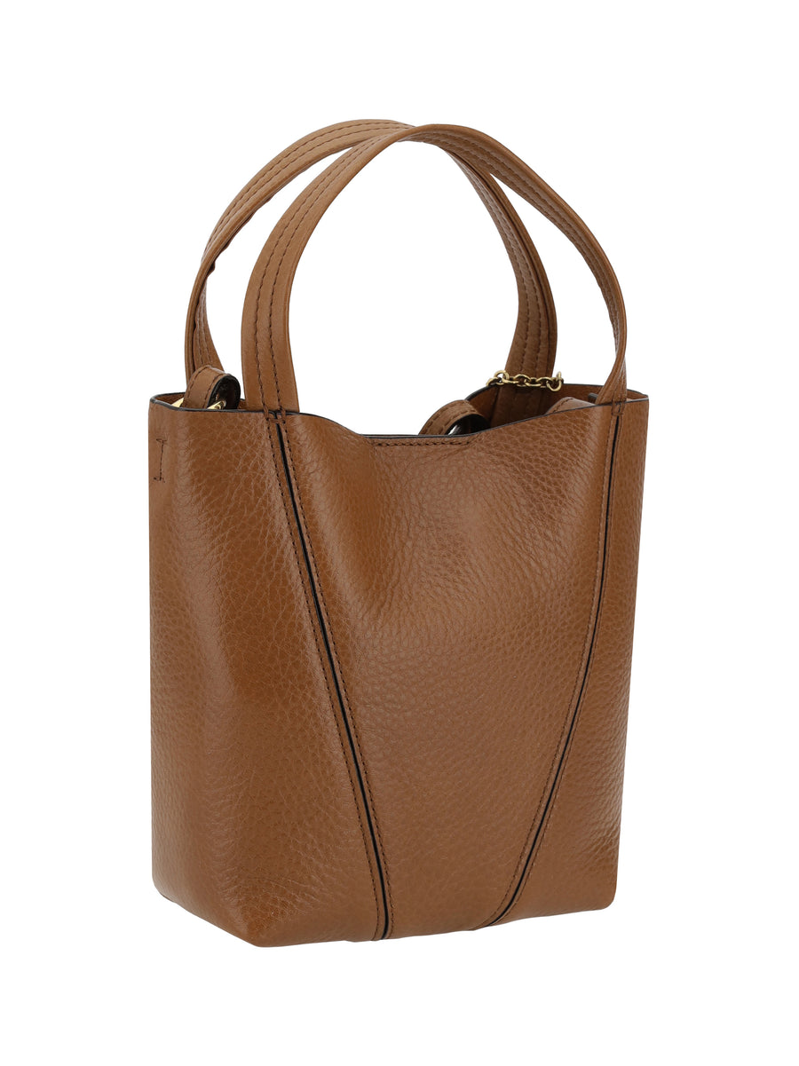Shoulder Bag Spin Clay Brown Calf Leather