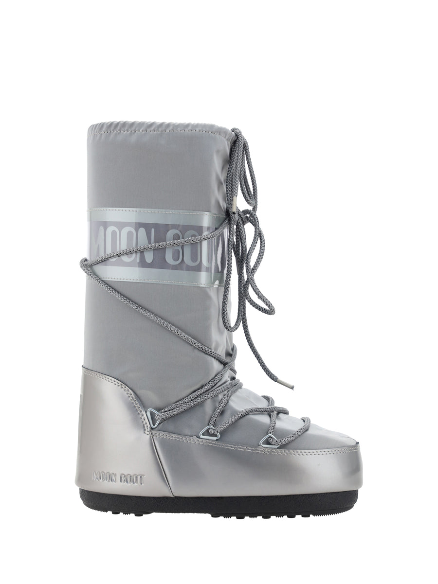 Moon Boot Upper: 35% Nylon boot in silver