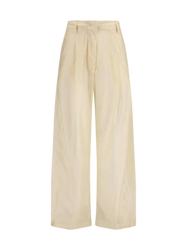 The Latest 100% cotton trousers in cream