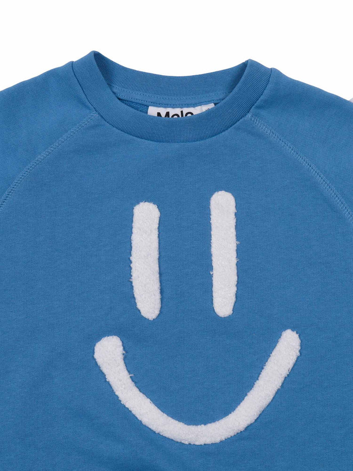 Mike Sweat shirt Blue Cotton Organic Sweatshirt