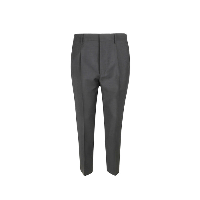 Classic Wool Trousers Gray Mohair Virgin