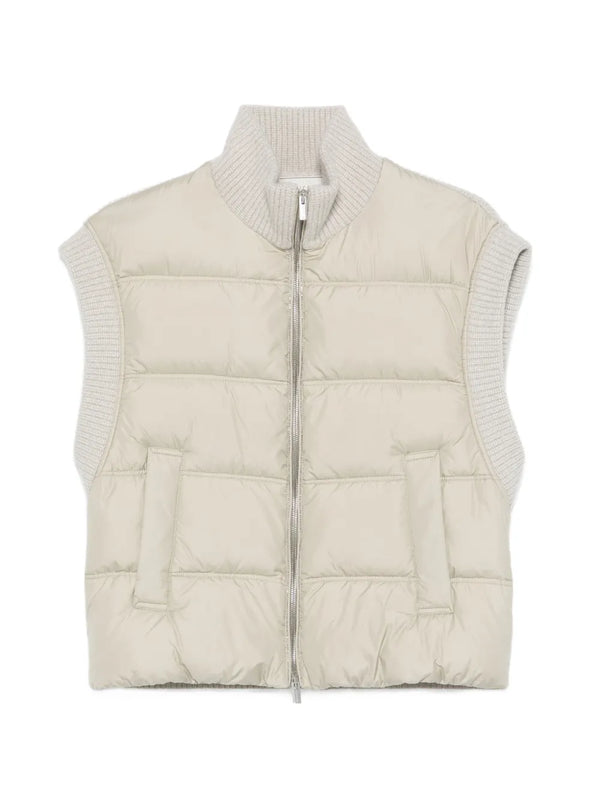 Peserico Outer: Polyester 100% gilet in beige