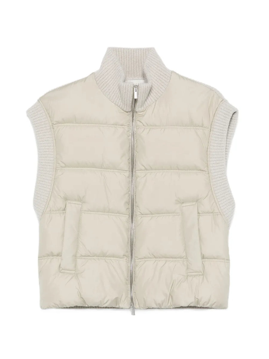 Peserico Outer: Polyester 100% gilet in beige