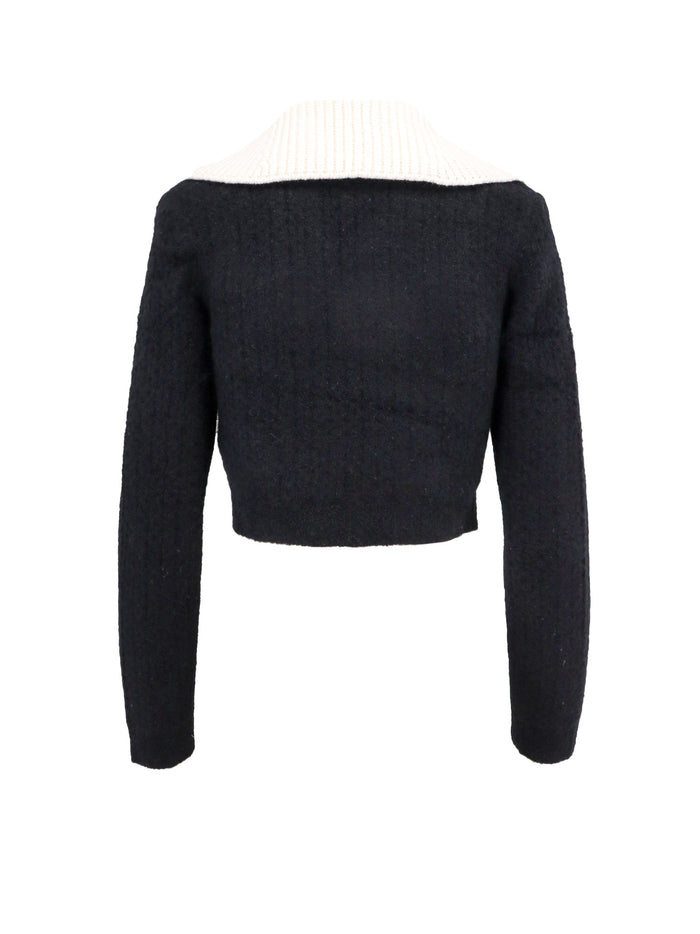 Self Portrait Sweaters Black Alpaca Poliammide Elastan