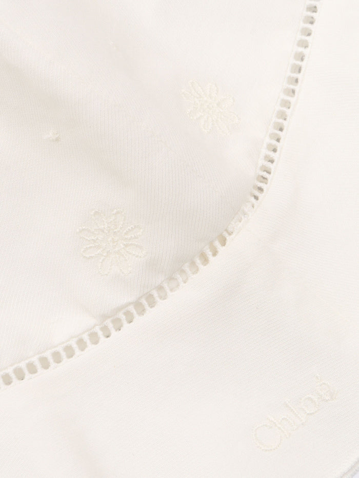 DRESS+BLOOMER+CAP White Cotton Fabric 2 Silk