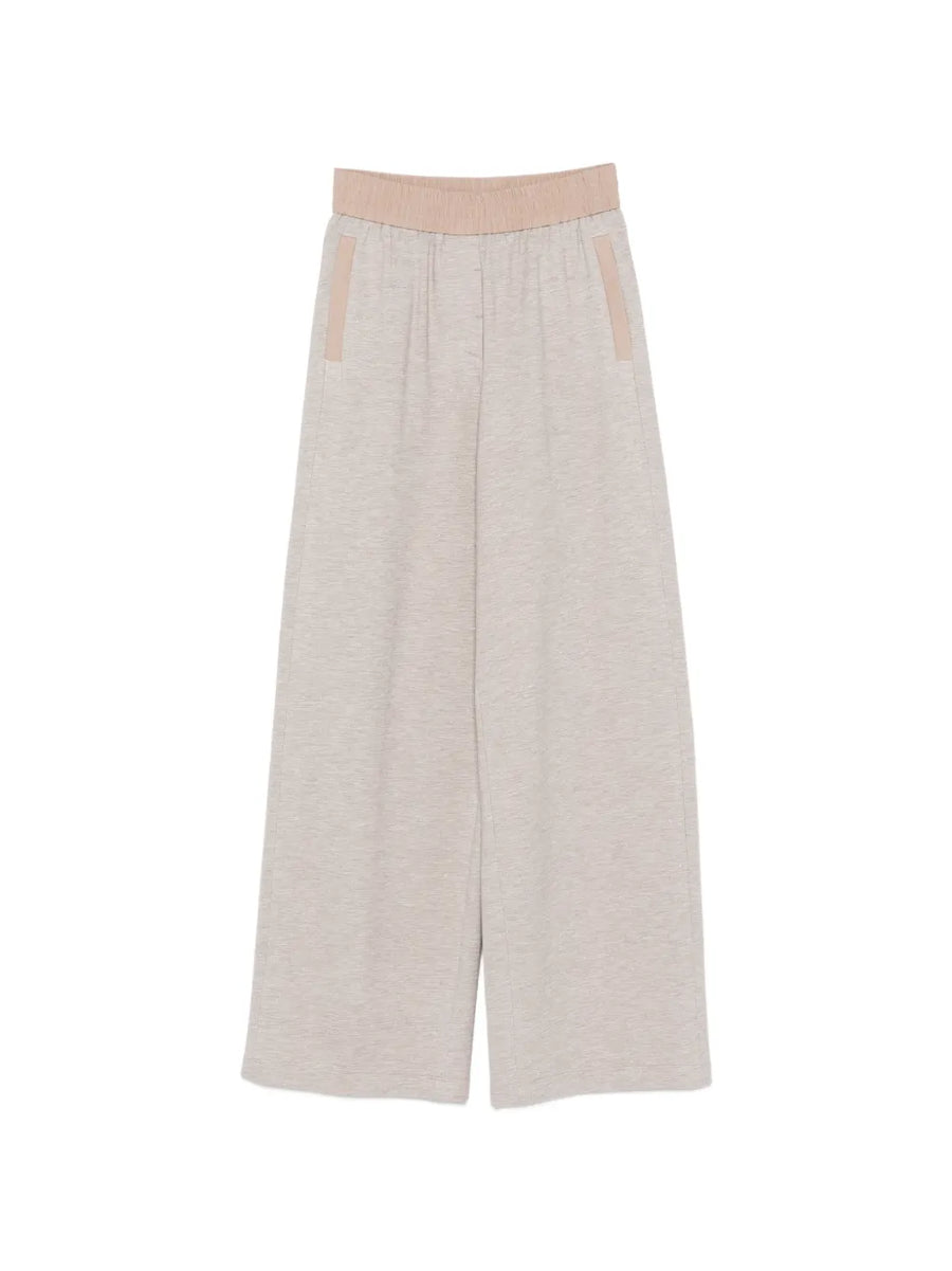 Peserico Outer: Viscose 70% track pants in beige
