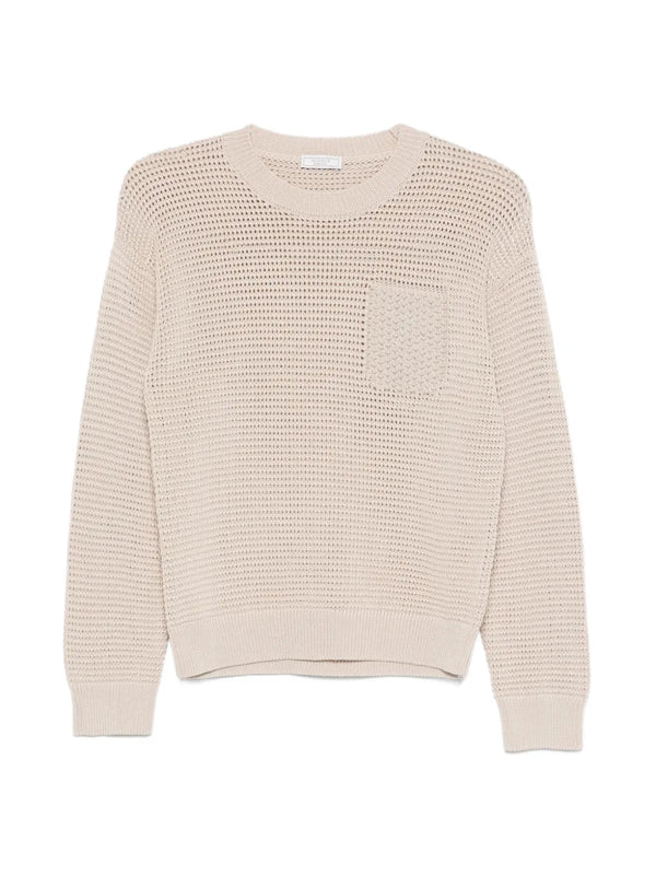 Peserico Cotton 100% sweater in beige
