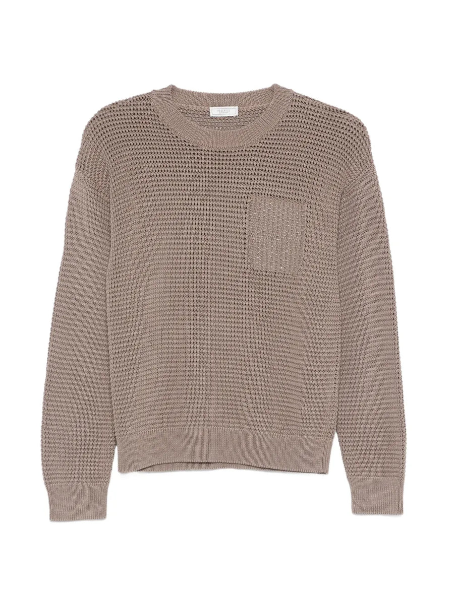 Peserico Cotton 100% sweater in taupe