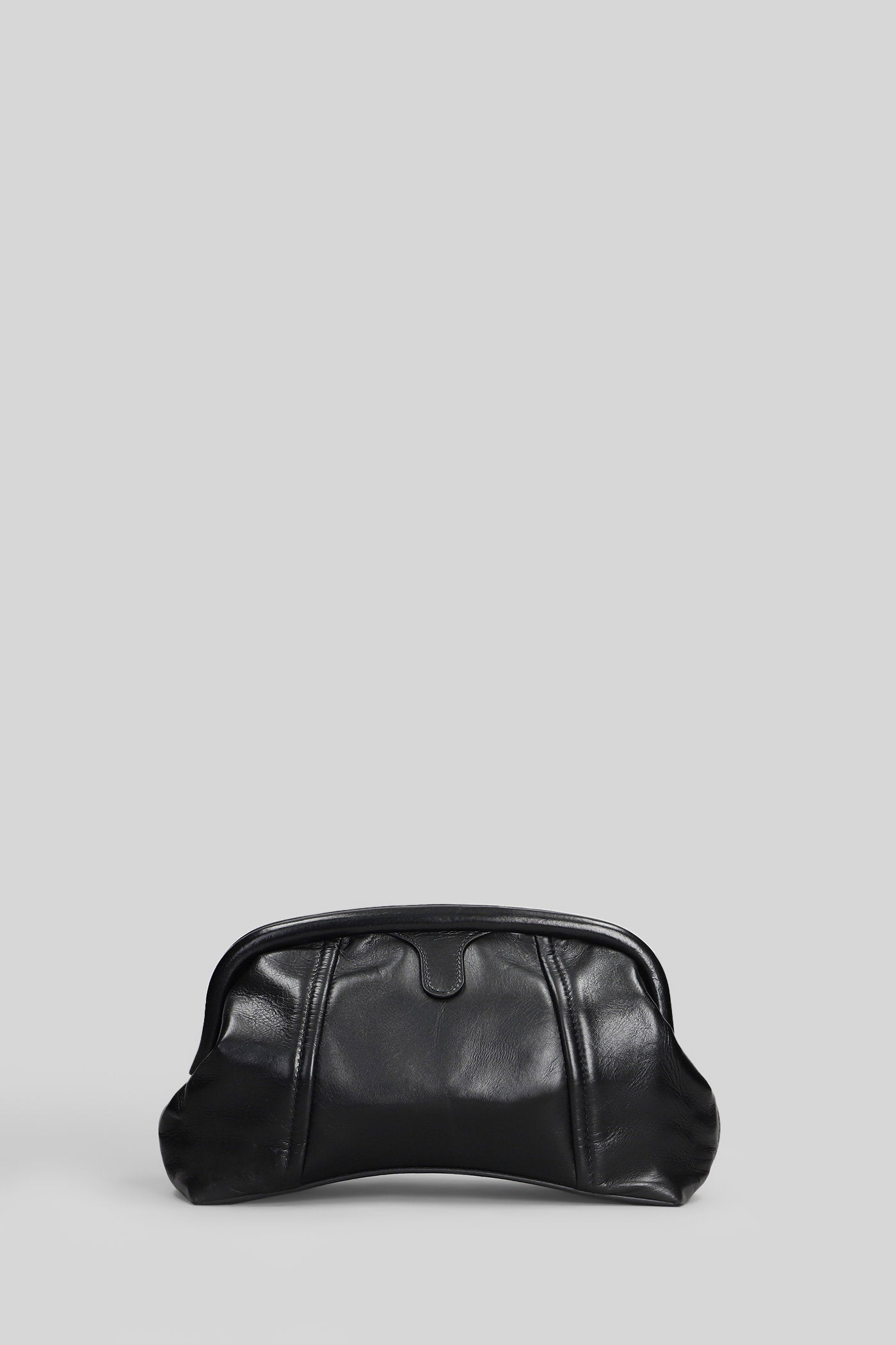Frame clutch xs in black leather Borse