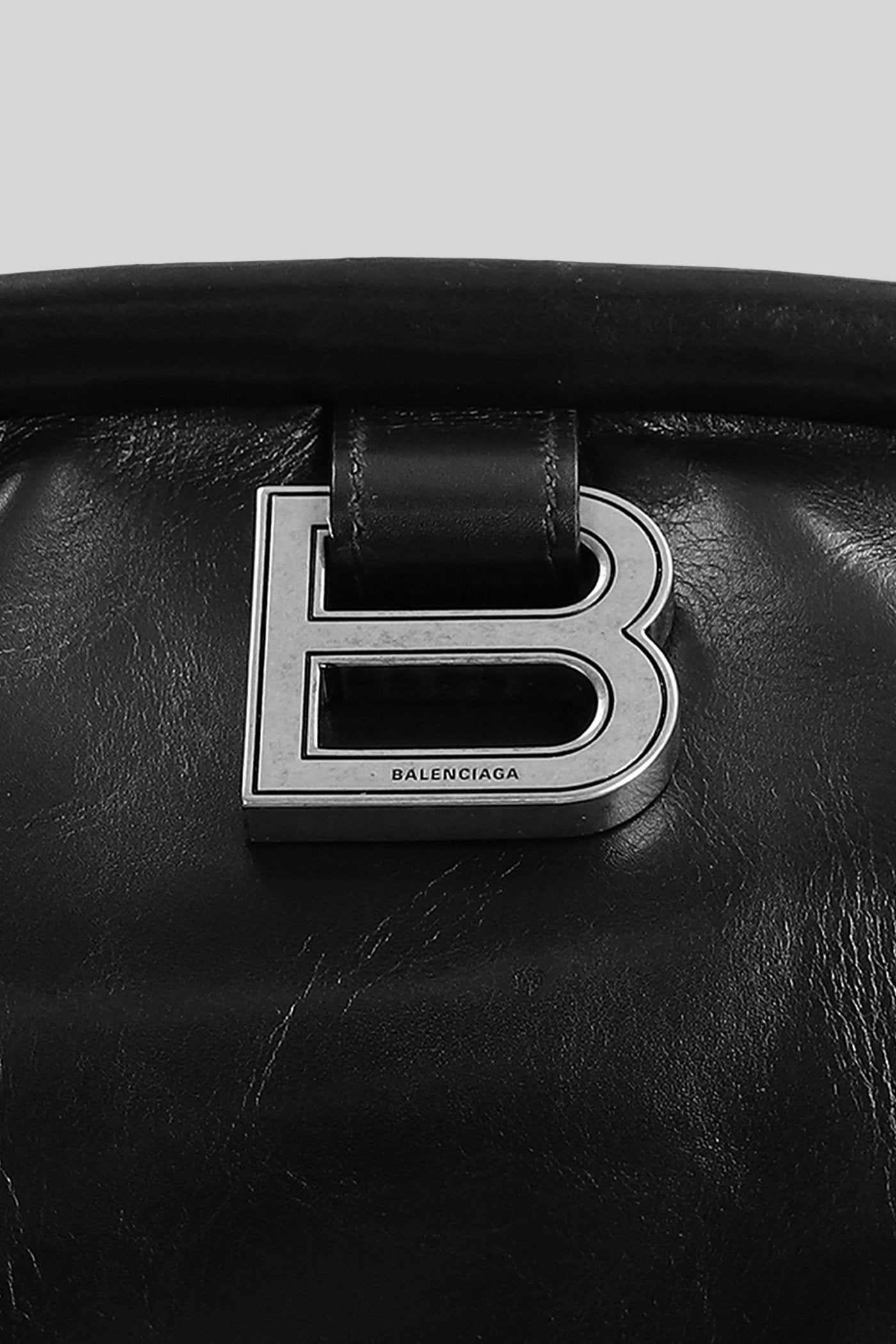 Frame clutch xs in black leather Borse