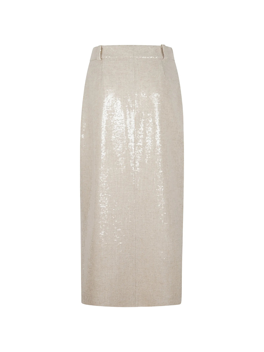 Kiton Viscose 70% skirt in beige