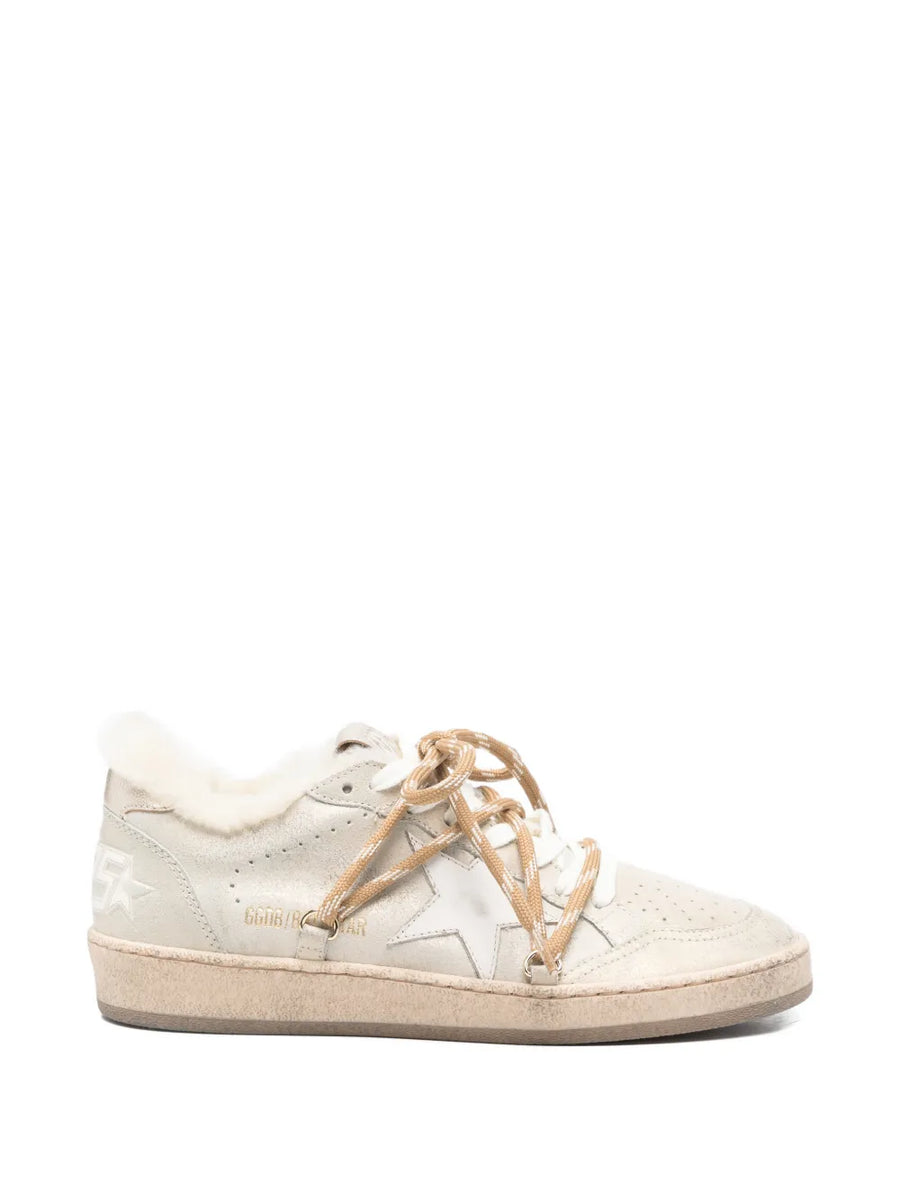 Golden Goose Calf Leather sneaker in beige