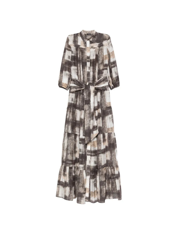 Kiton Lyocell 66% dress in brown