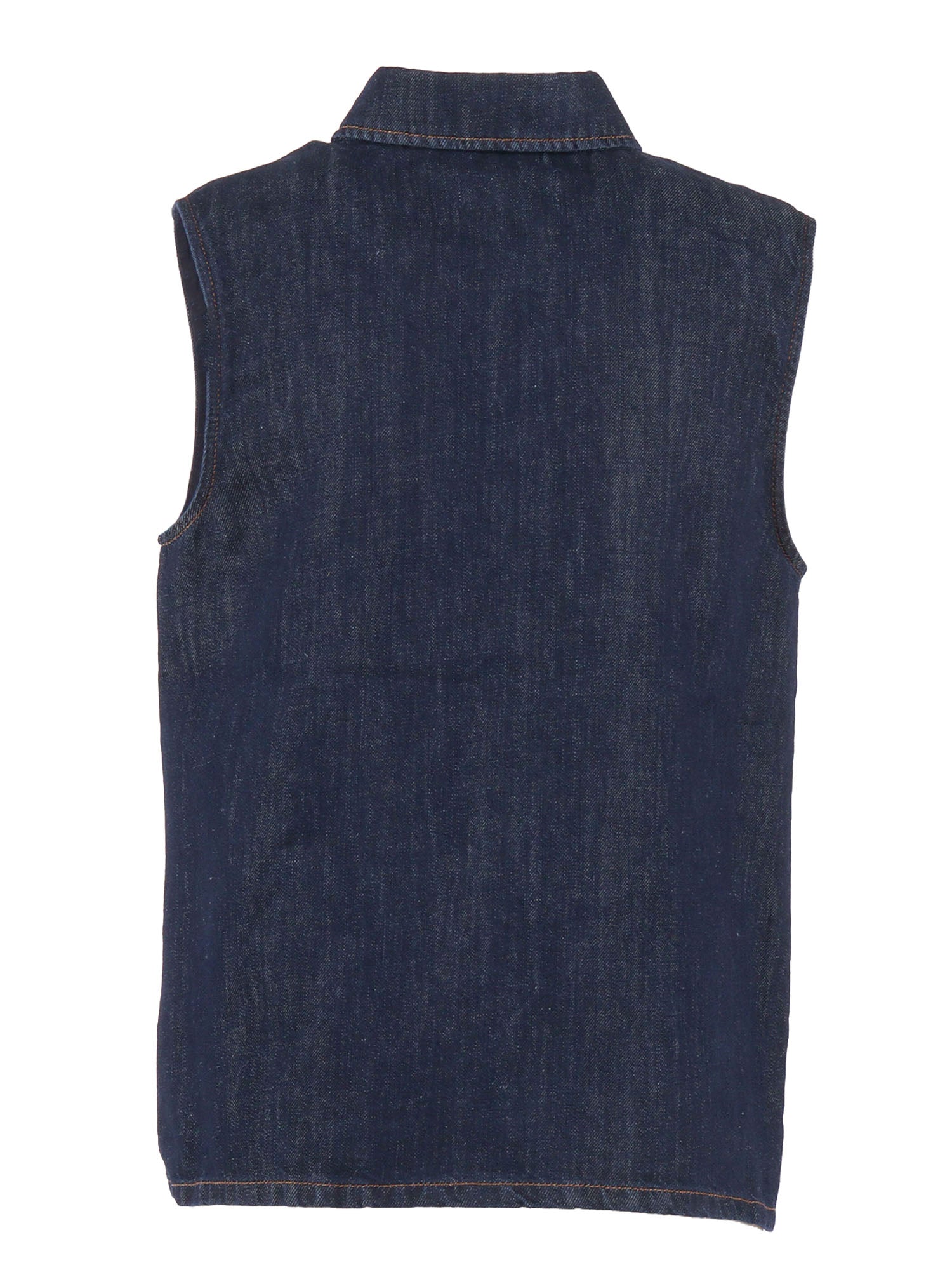 SLEEVELESS SHIRT Blossom Blue Cotton Linen