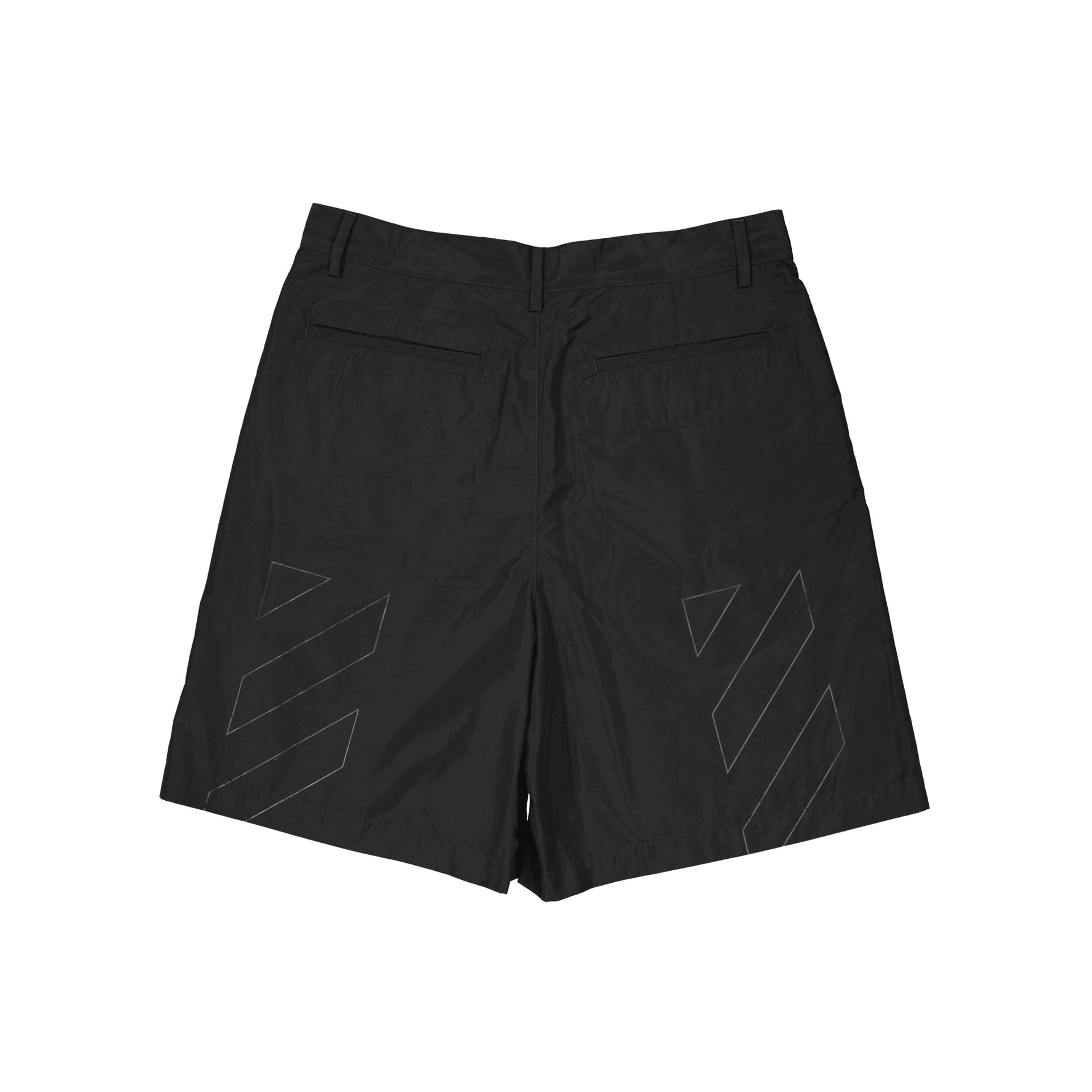 Off-White Casual Short Black Polyester