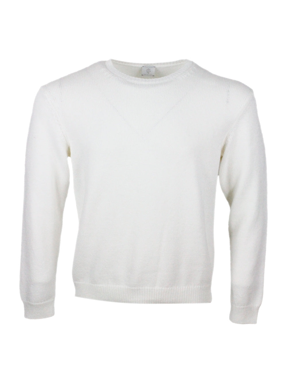 Eleventy Sweaters White 85co 15se