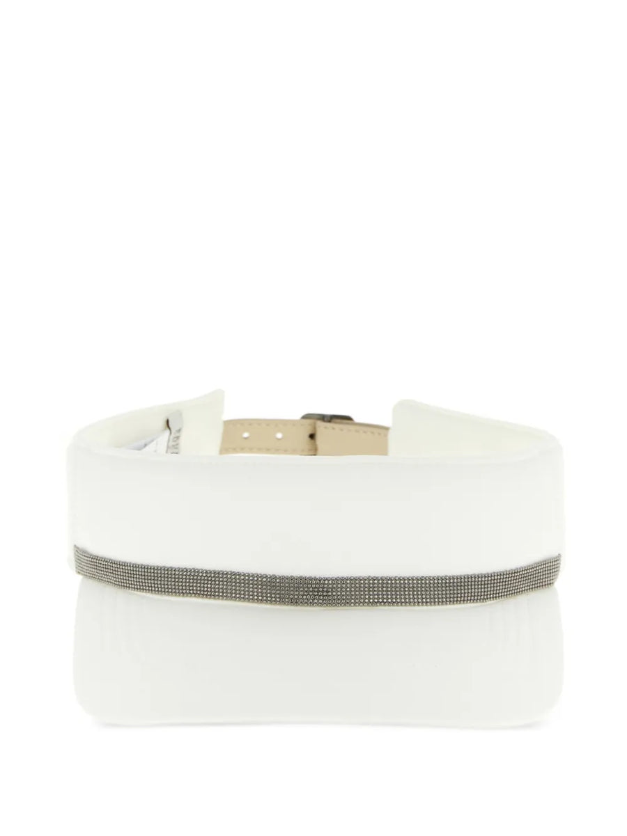 Brunello Cucinelli Polyester 93% sun hat in white