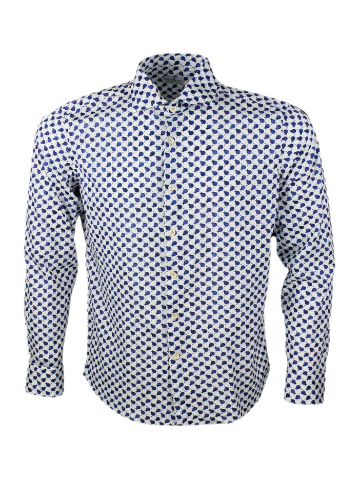 SONRISA Shirts Bianco - Blu 100co