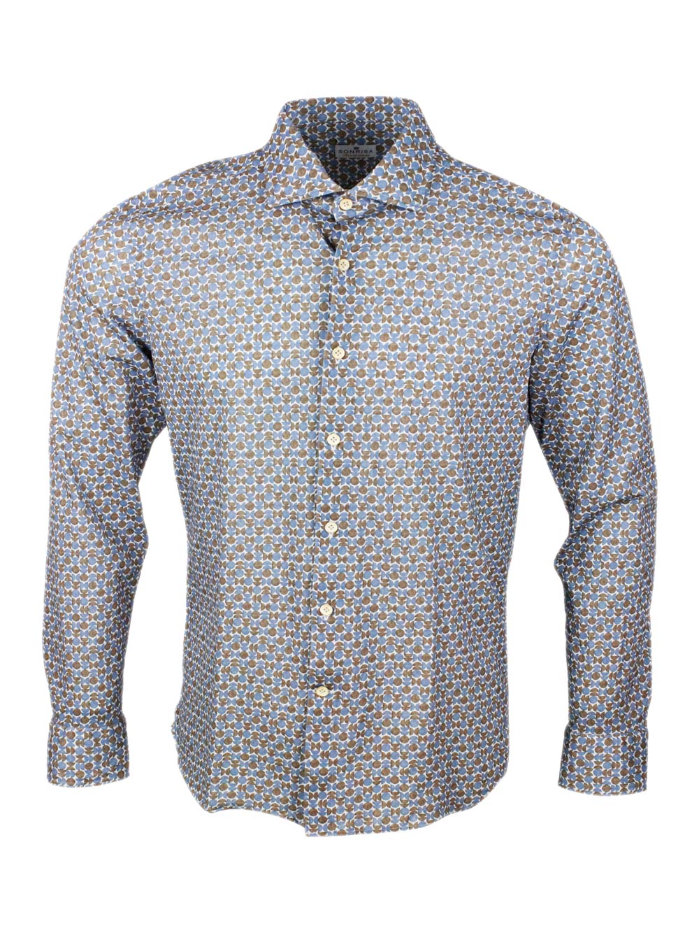 SONRISA Shirts Brown-blu 100co
