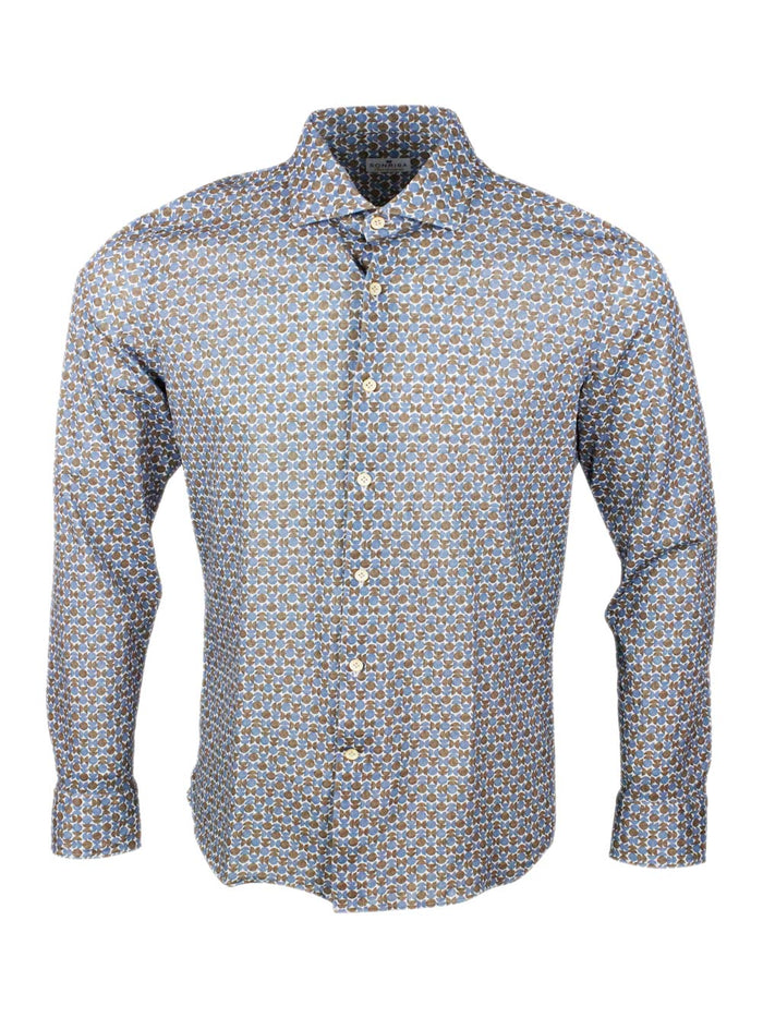 SONRISA Shirts Brown-blu 100co
