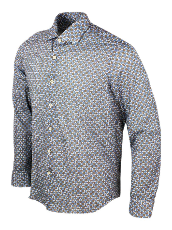 SONRISA Shirts Brown-blu 100co