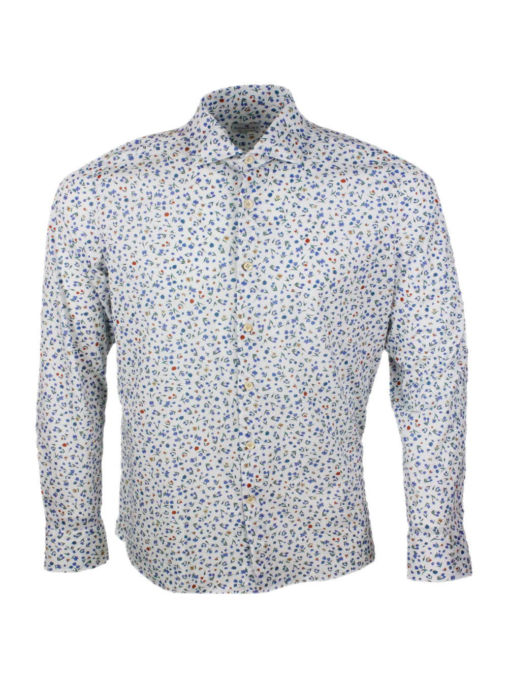 SONRISA Shirts Blu-bianco 100co