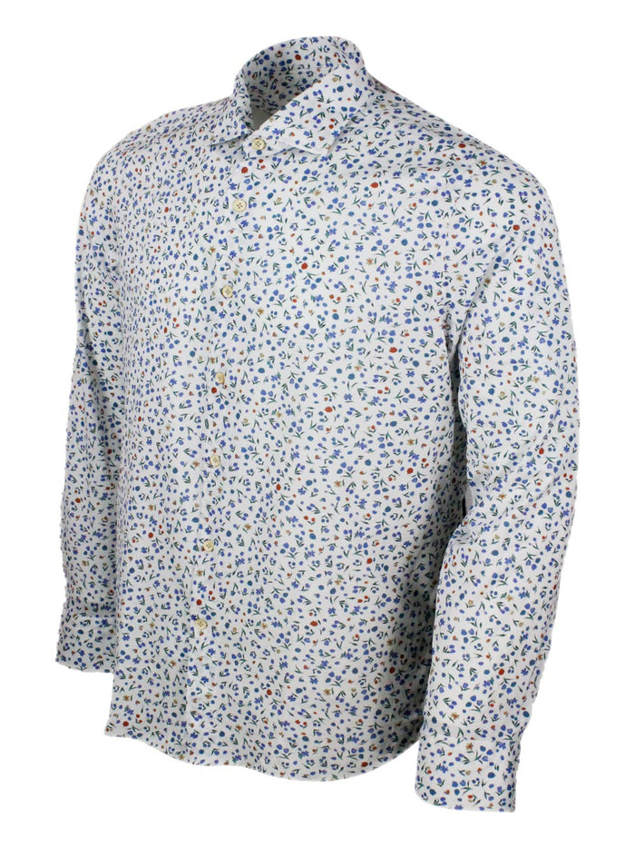 SONRISA Shirts Blu-bianco 100co