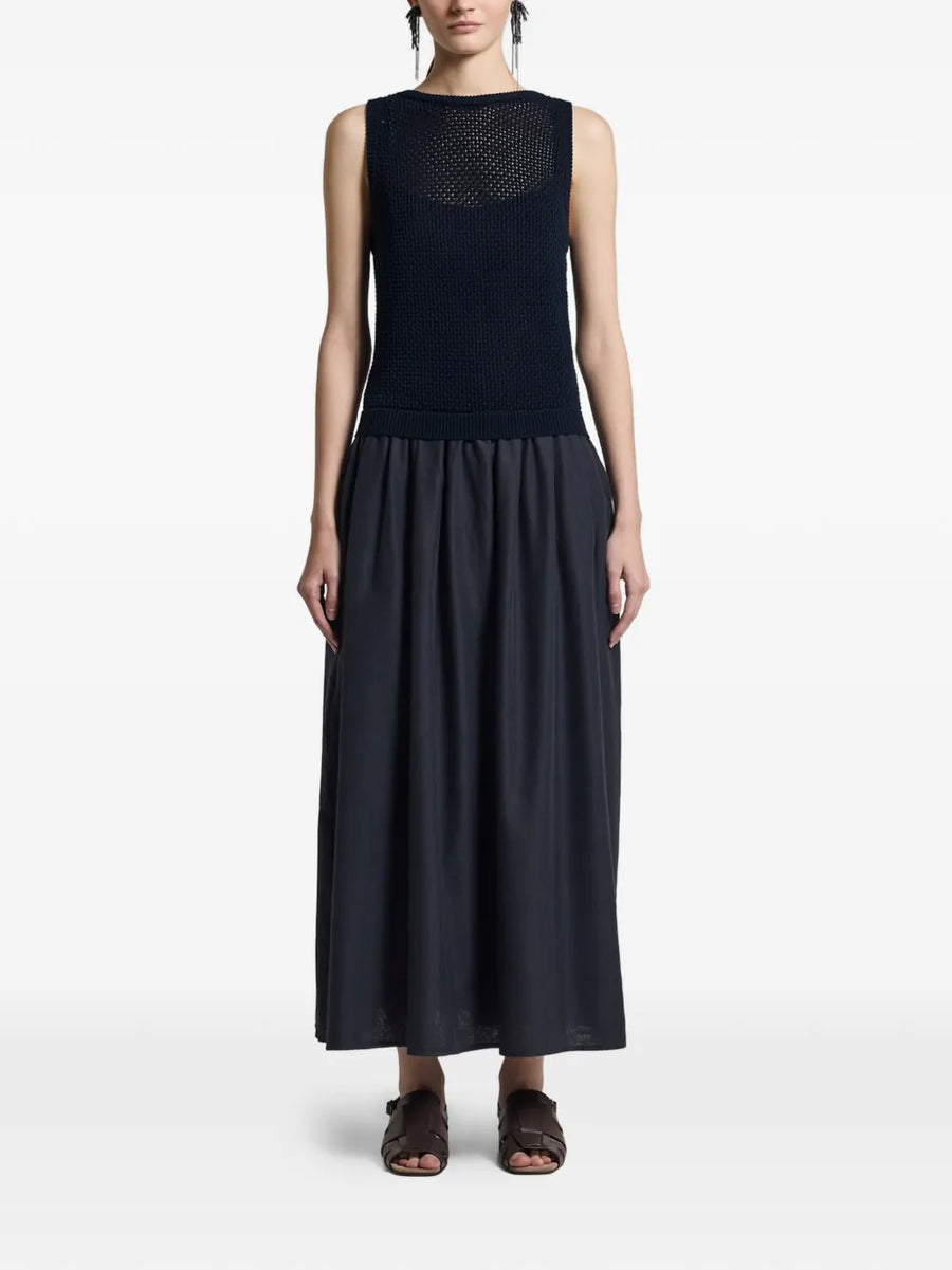 Peserico 100% (fabric composition incomplete in source data) dress in navy
