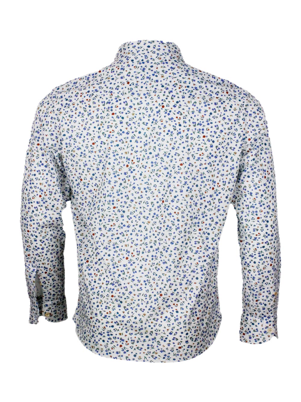 SONRISA Shirts Blu-bianco 100co