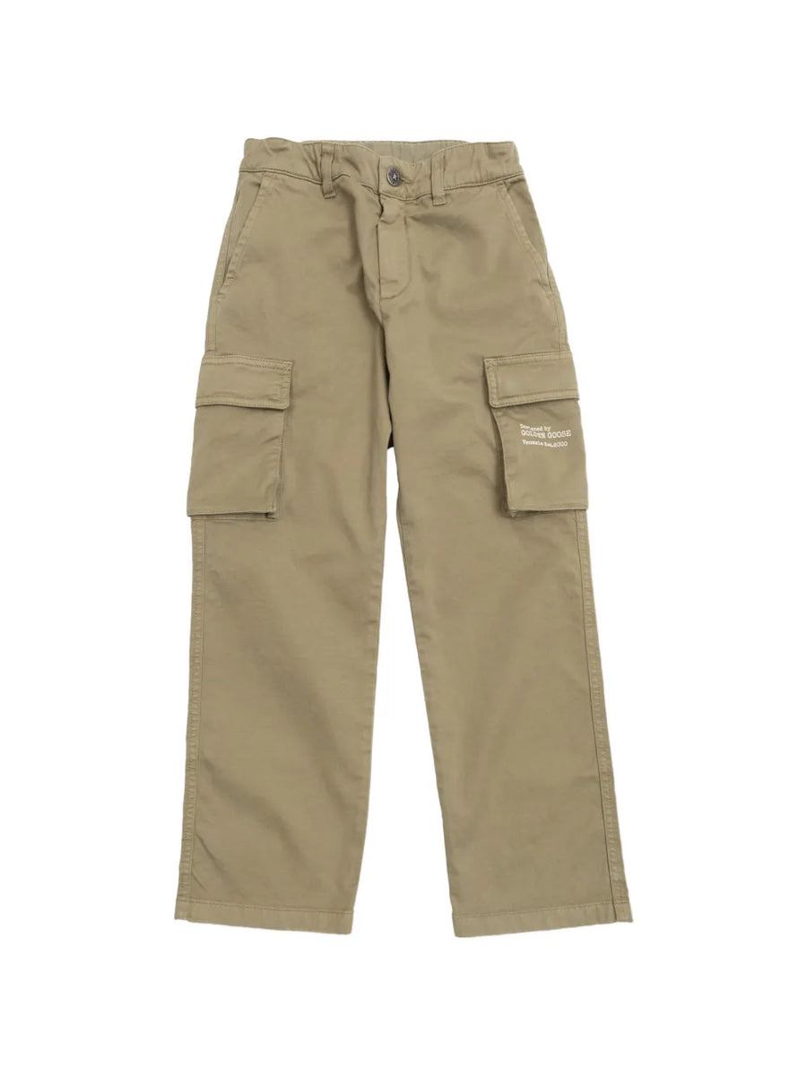Golden Goose Cotton 98% cargo pants in beige