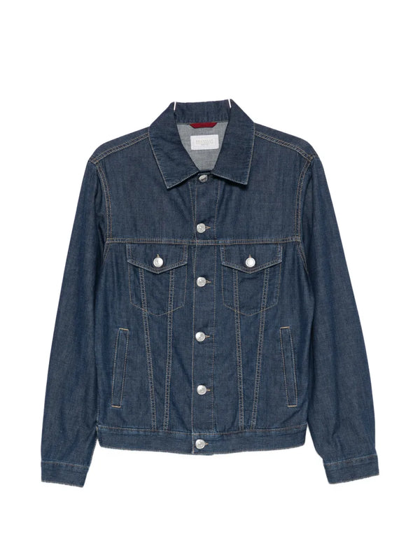 Brunello Cucinelli Outer: Cotton 100% jacket in blue
