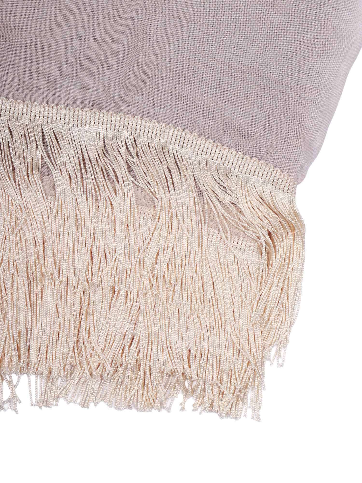 Ginny�frangia 115x150 Scarf Beige Acetate Modacrylic Silk