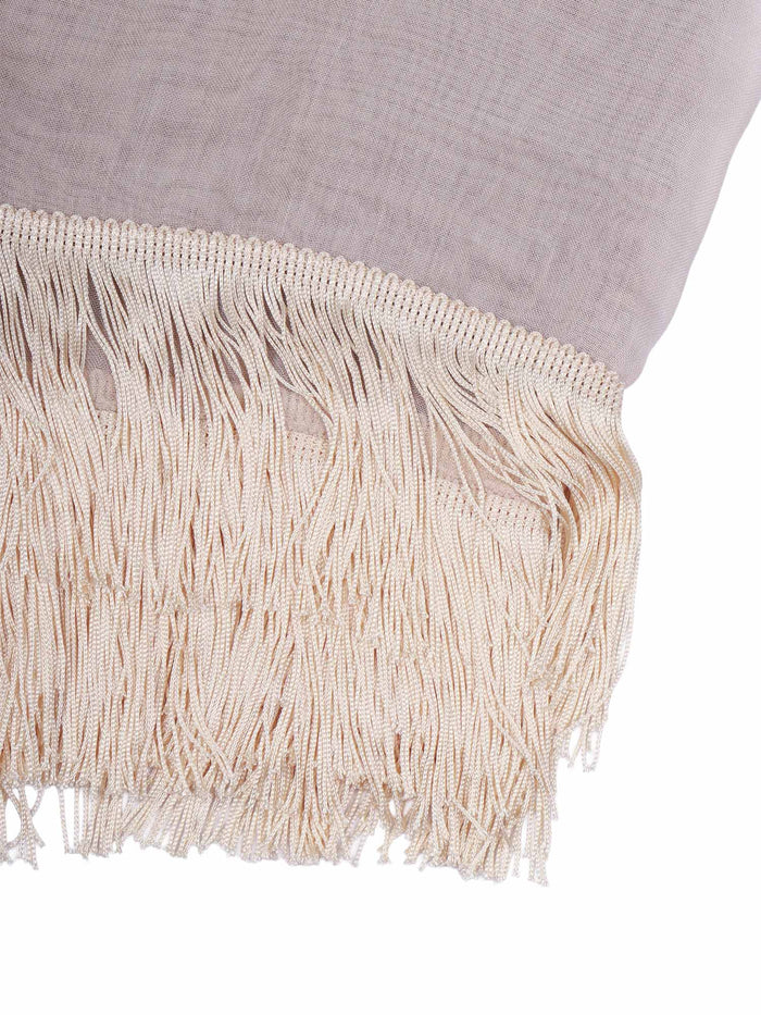 Ginny�frangia 115x150 Scarf Beige Acetate Modacrylic Silk